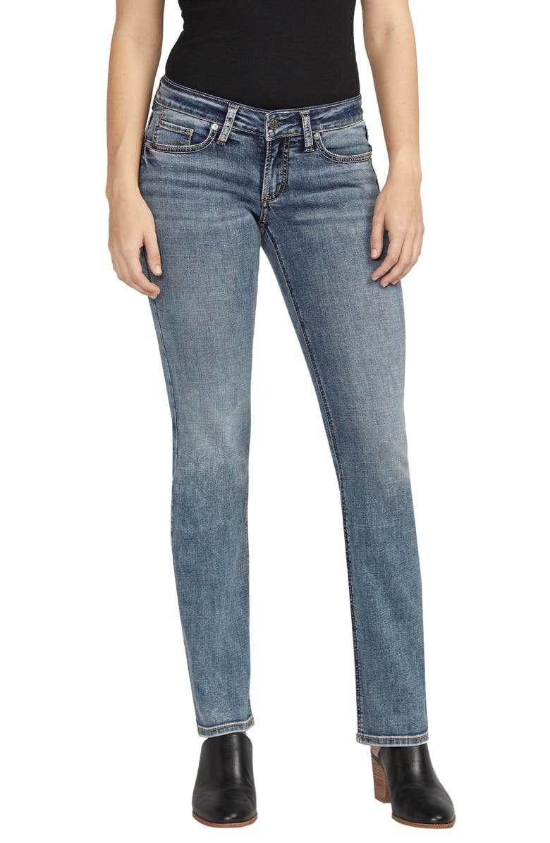 Silver Jeans Co. Tuesday Low Rise Straight Leg Jeans, Main, color,