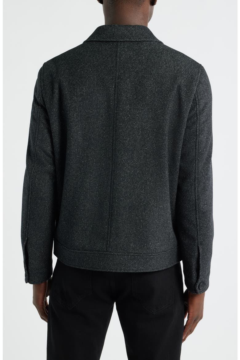 Wool Blend Zip Front Jacket, Alternate, color, DARK GREY