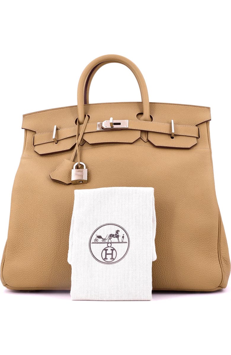Pre-Owned Hermes HAC Birkin Bag Brown Togo with Palladium Hardware 40, Alternate, color,