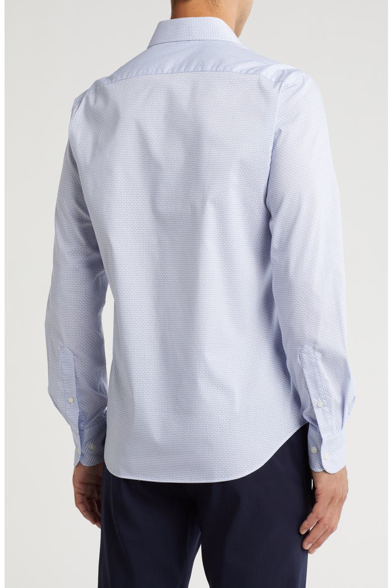 All Season Slim Fit Stretch Dress Shirt, Alternate, color, GLACIER