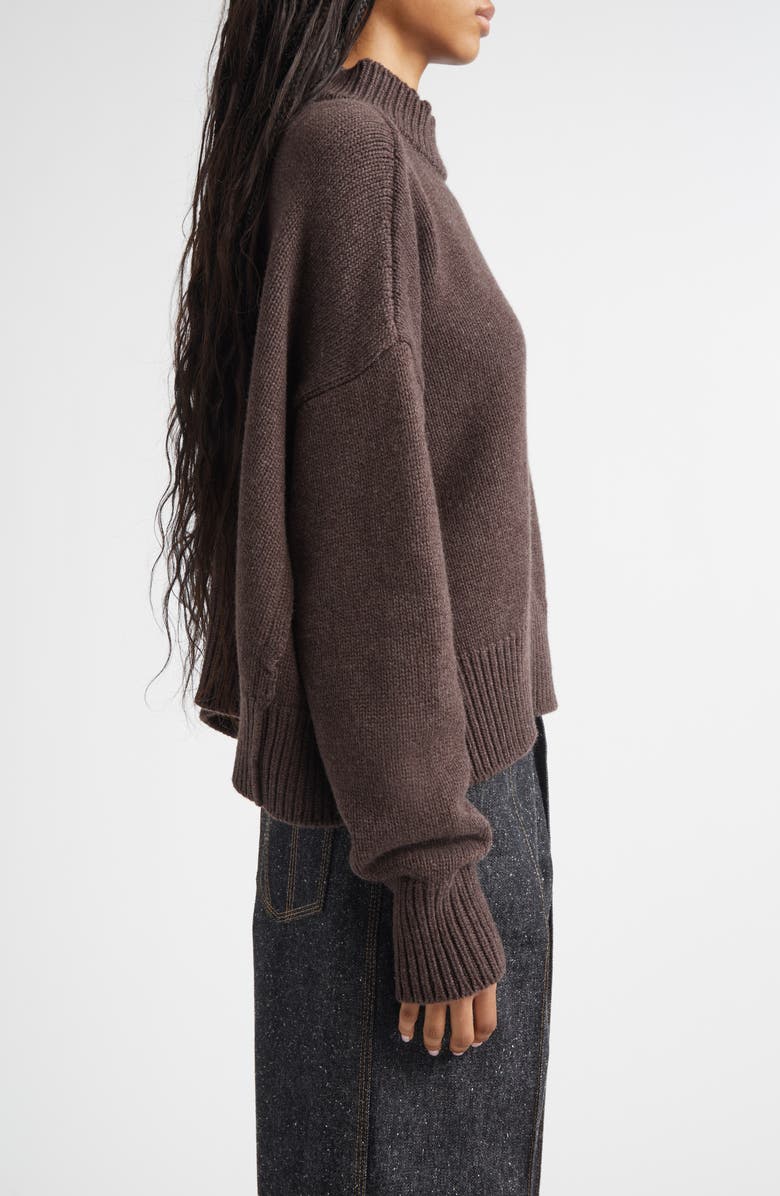 NACKIYÈ Avalanche Merino Wool & Cashmere Sweater, Alternate, color, Maroon Borsalino