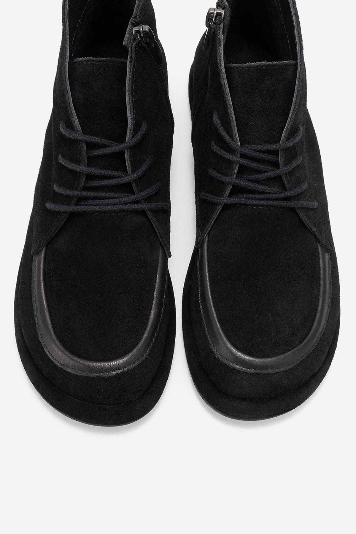 Forever & Always Shoes Martas Leather Zip Boot, Alternate, color, Black Suede