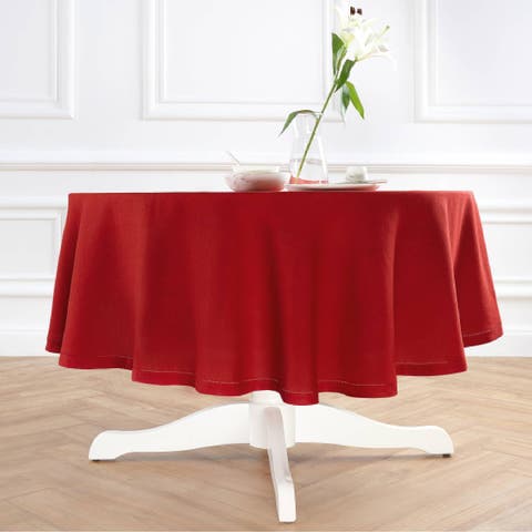 Linen Round Tablecloth - Sonoma Hemstitch