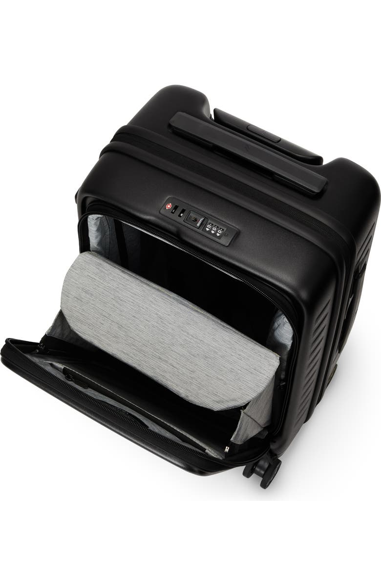 LOJEL Cubo Small Carry-On 21 inch Lightweight Luggage, Alternate, color, Black