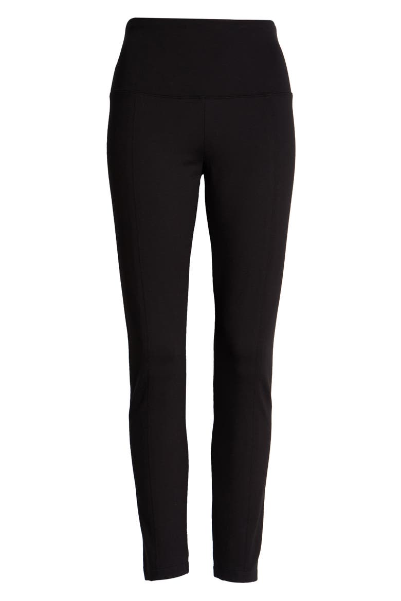 'Lyssentials Center Seam Ponte Leggings, Alternate, color, DOUBLE ESPRESSO