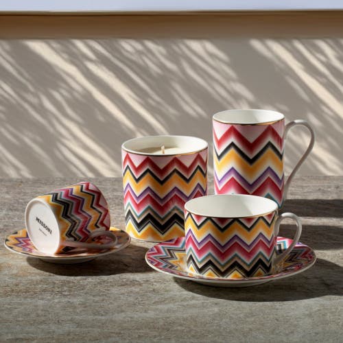 Missoni Coffee Cup & Saucer Set Of 2 In Luxury Box In Multi
