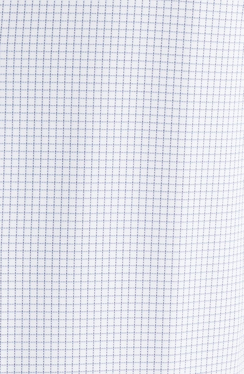 BOSS Hank Slim Fit Microcheck Stretch Dress Shirt, Alternate, color, Dark Blue