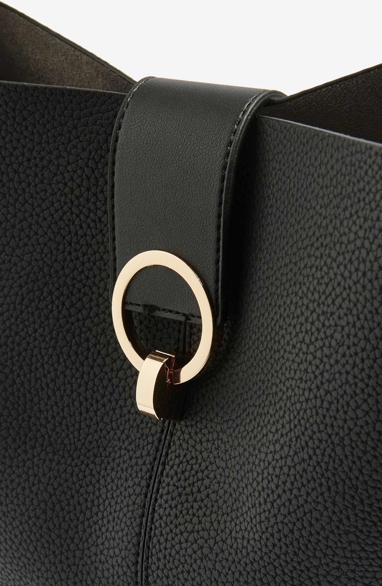 Topshop Harper Faux Leather Hobo, Alternate, color, 