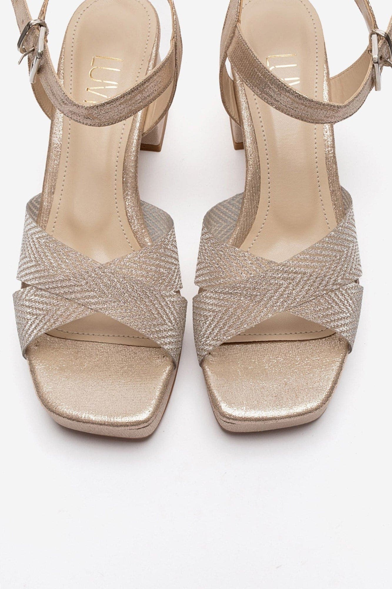 Bavena Platform Block Heel Sandal, Alternate, color, Gold