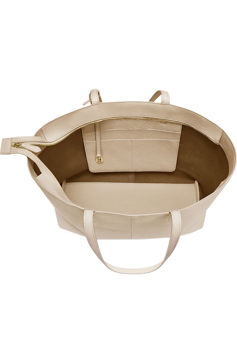 MAISON de SABRÉ Large Leather Zipped Soft Tote, Alternate, color, Saharan Nude