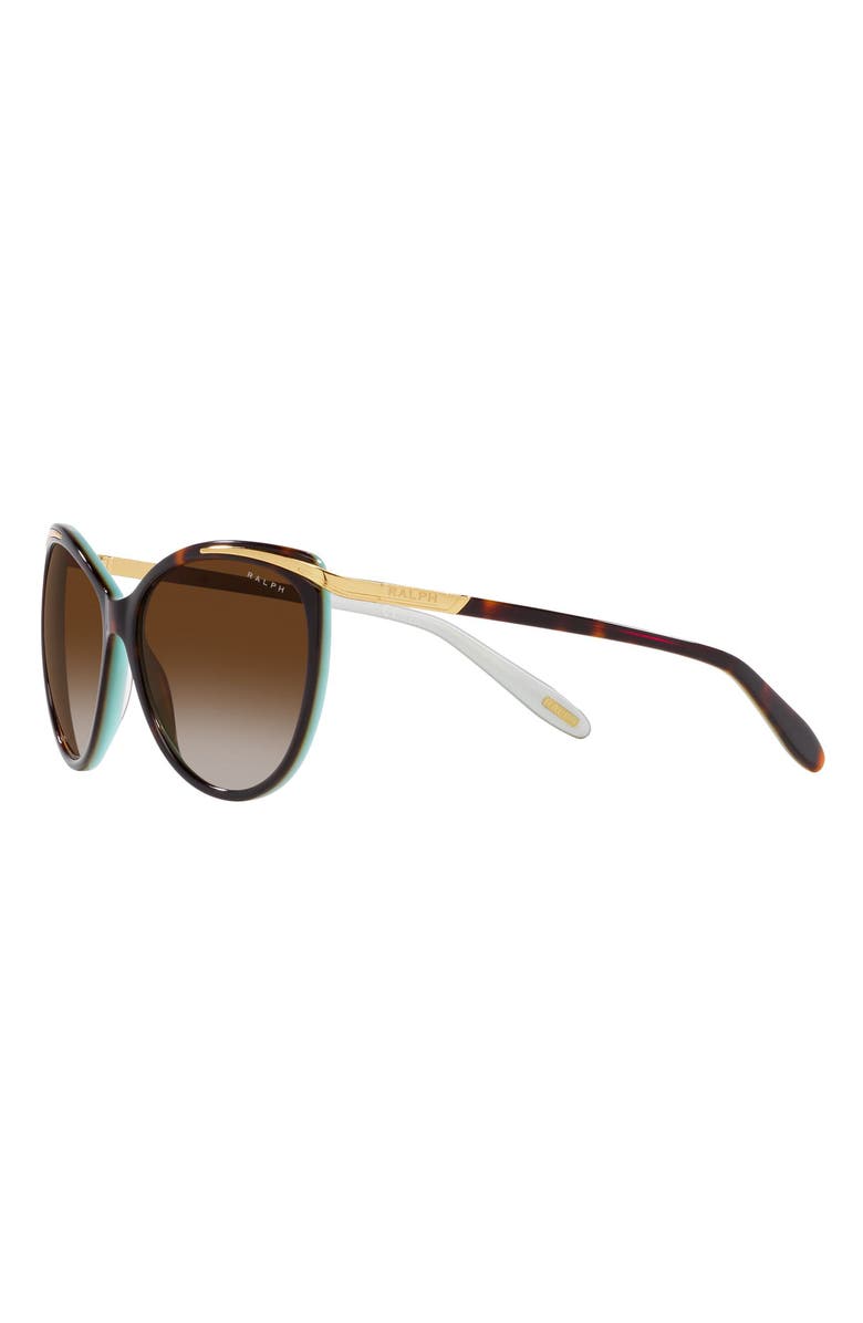 RALPH 59mm Gradient Cat Eye Sunglasses, Alternate, color, Brown Gradient