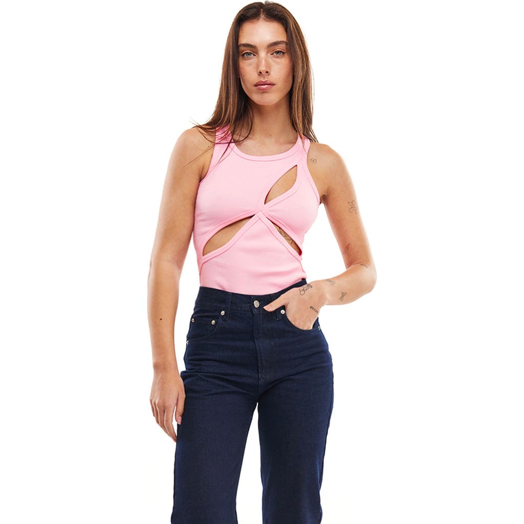 Mother of All Ariel Rib Top in Baby Pink  product