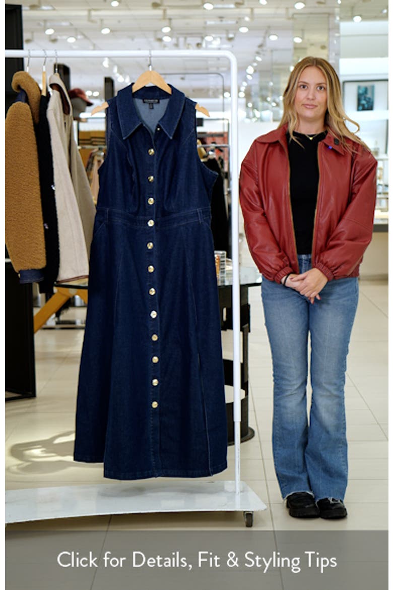 Sleeveless Denim Midi Dress video