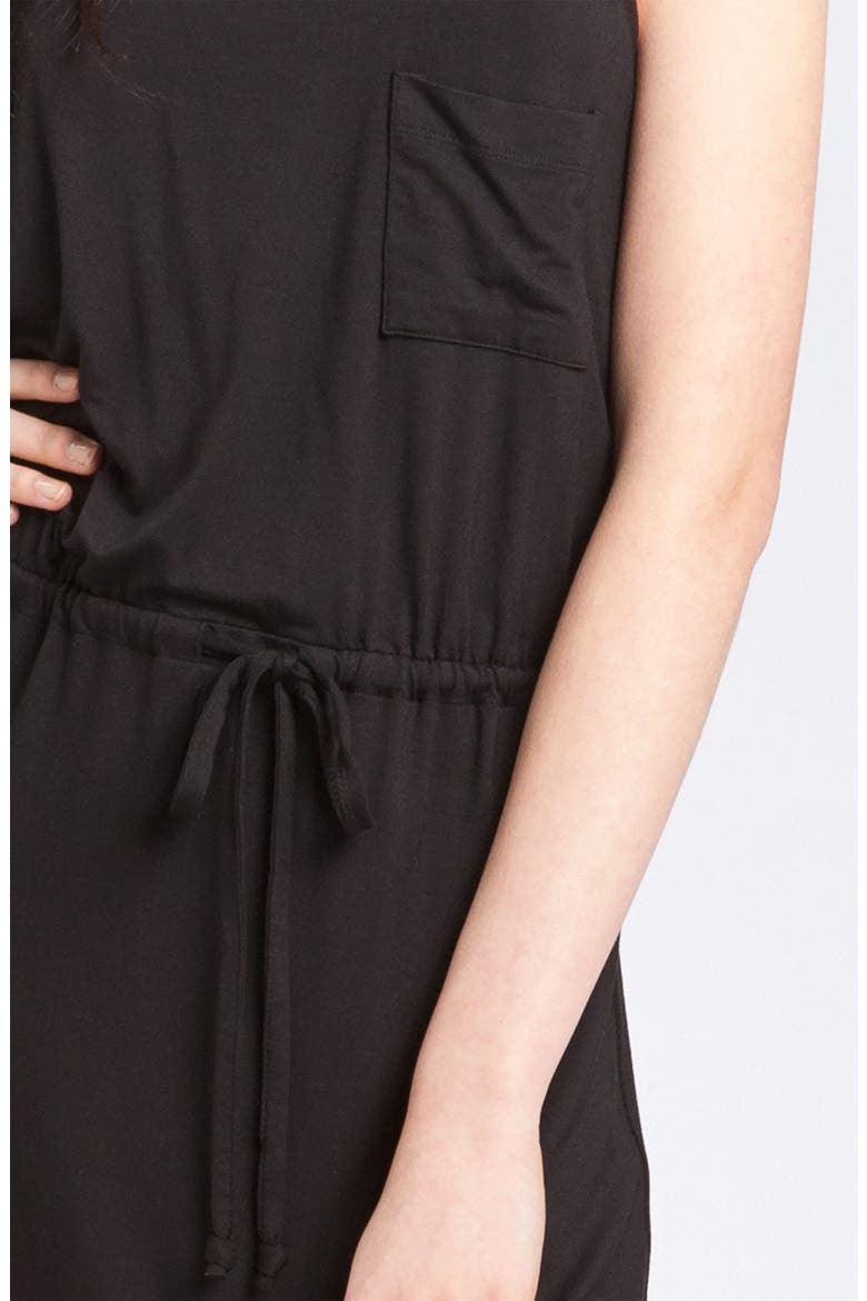Racerback Jersey Maxi Dress, Alternate, color, BLACK