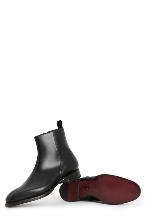 John Varvatos Regent Zip Ankle Boot In Black