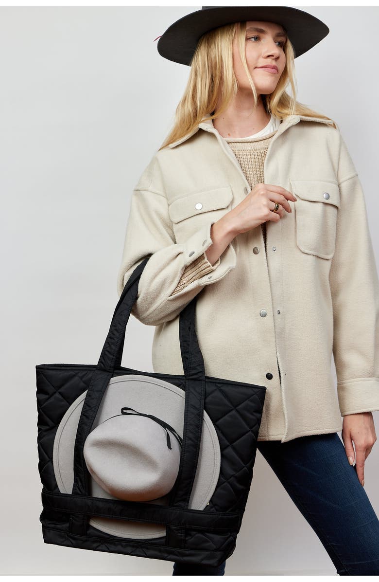 Hat Attack Faux Fur Clutch, Alternate, color,