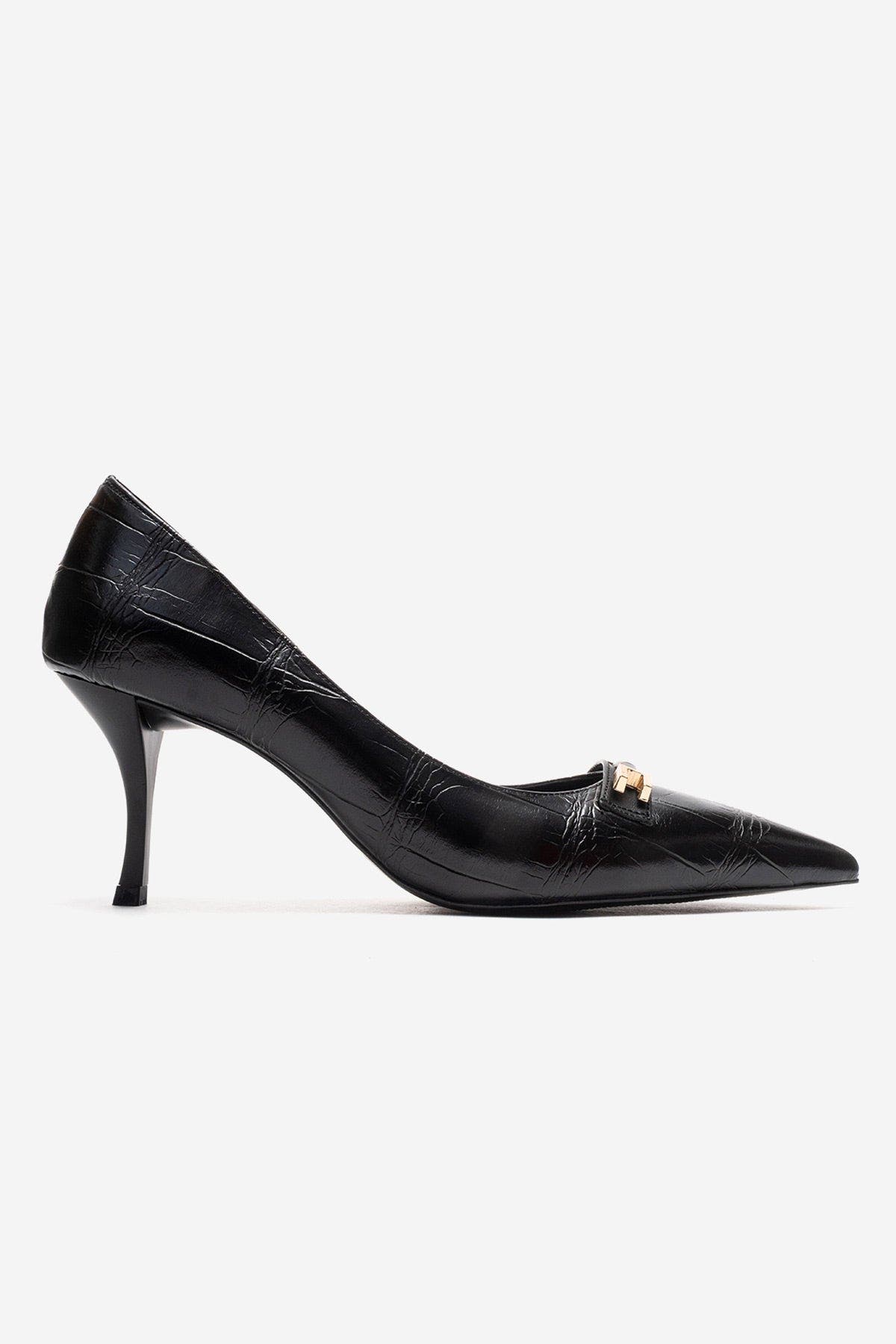 Poesy Pointed Toe Stiletto Pump, Alternate, color, Black Print