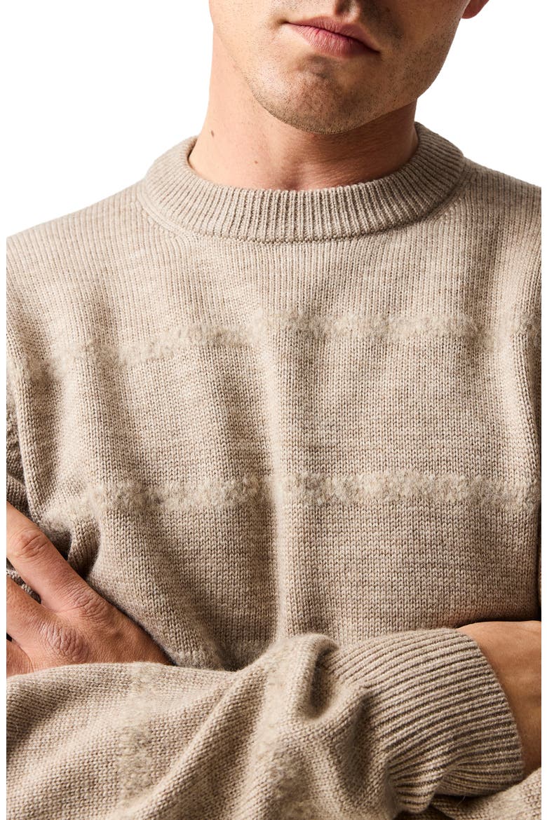 Bill's Way Textured Stripe Sweater, Alternate, color, NATURAL