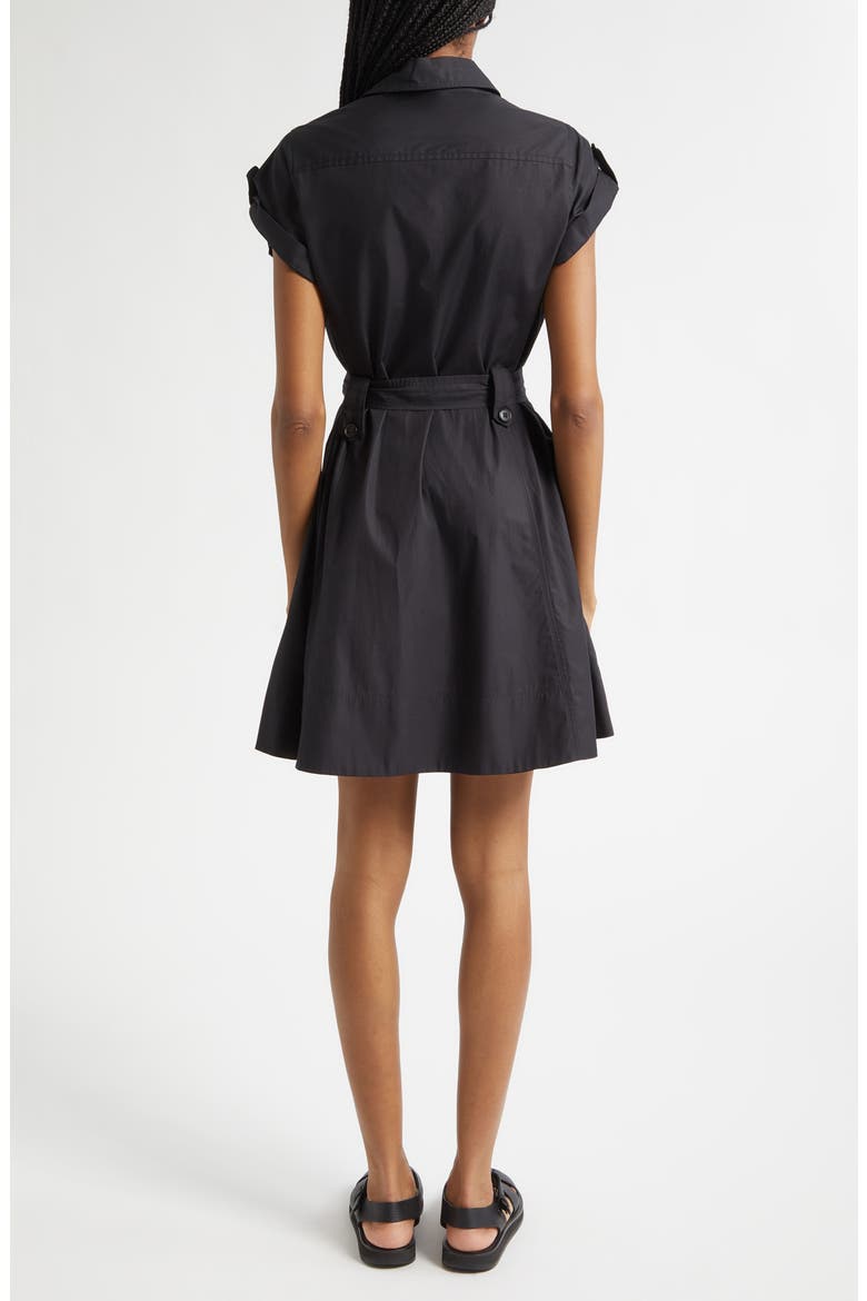 Azora Poplin Shirtdress, Alternate, color, BLACK