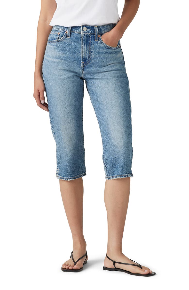 Levi's Wedgie High Waist Capri Jeans, Main, color, Next Saturday No Crease