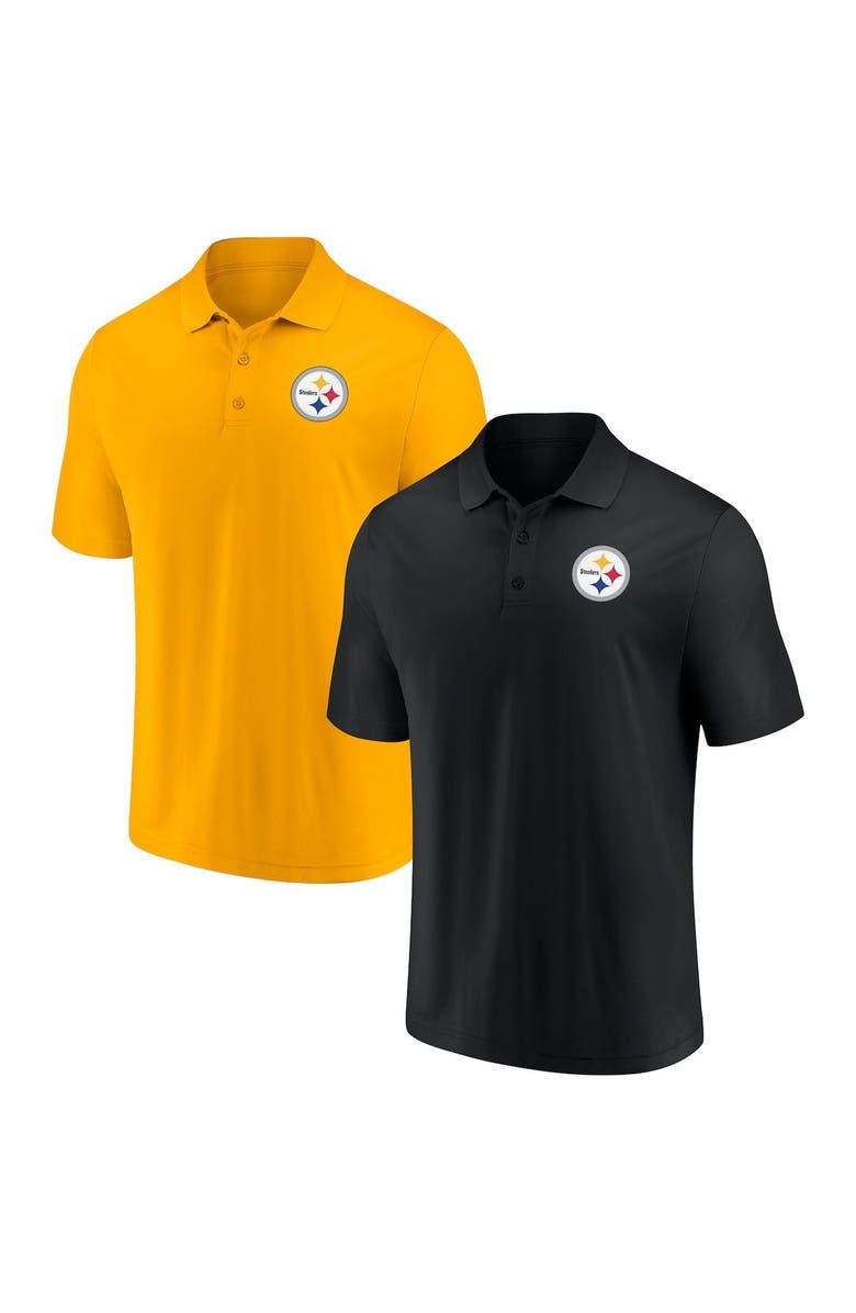 FANATICS Men's Fanatics Branded Black/Gold Pittsburgh Steelers Home and Away 2-Pack Polo Set, Main, color, Black