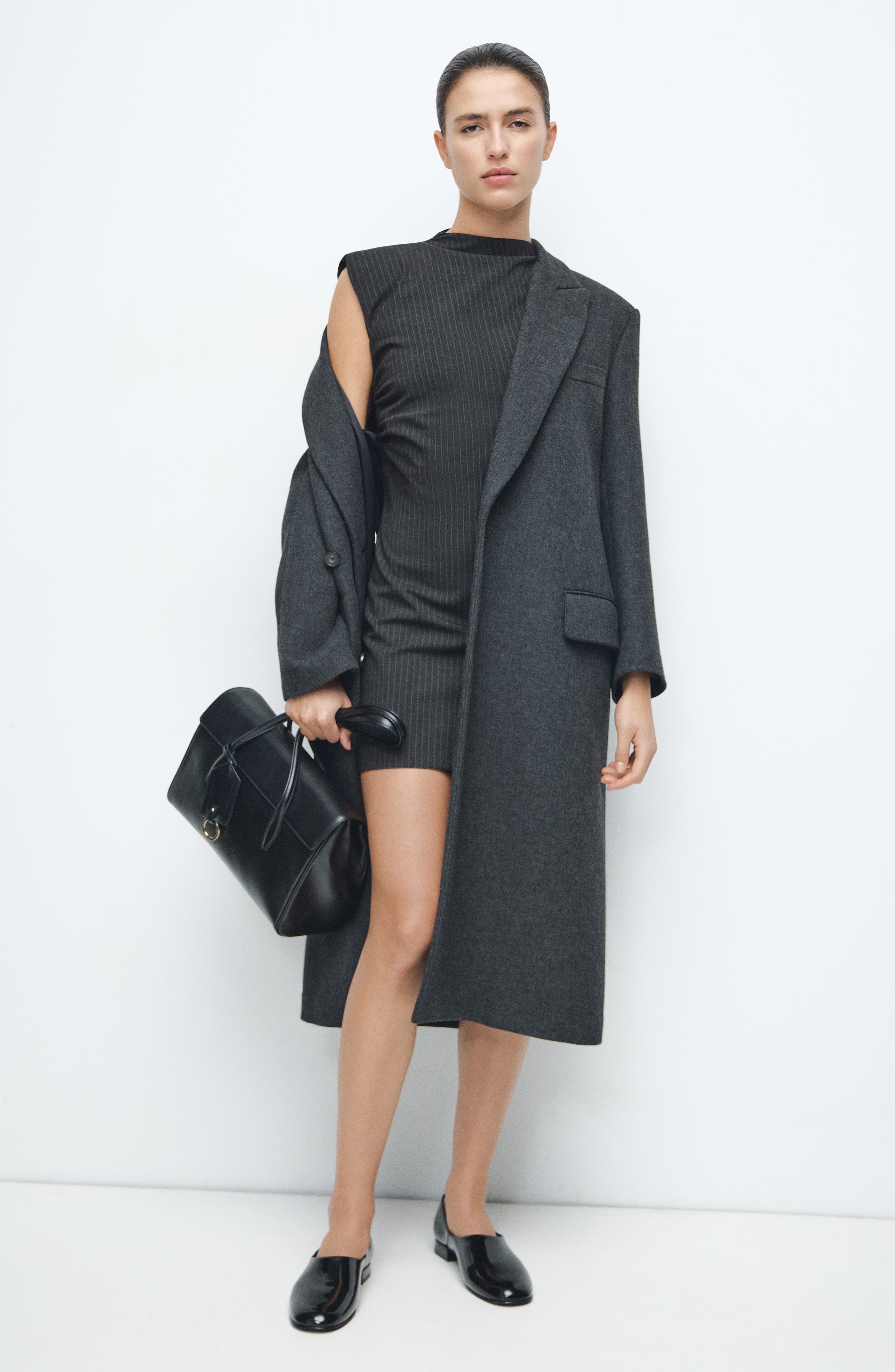 Cutout Pinstripe Minidress - image 2