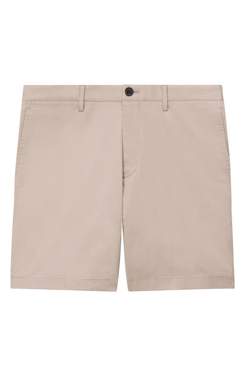 Theory Zaine Cotton Blend Shorts In Earl Grey