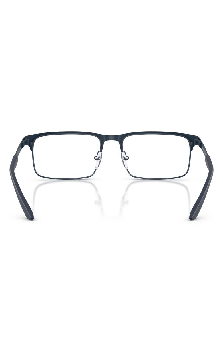 Emporio Armani 55mm Rectangle Optical Glasses, Alternate, color, Matte Blue / Demo Lens