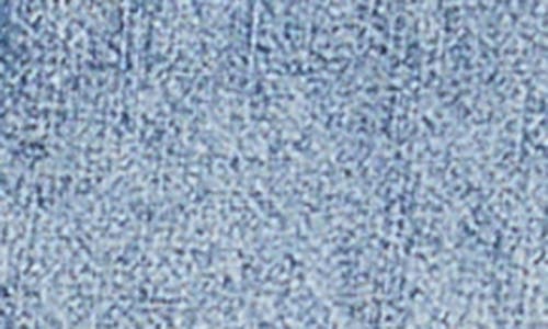 Jacquie The Label Elodie Split Neck Denim Top In Blue