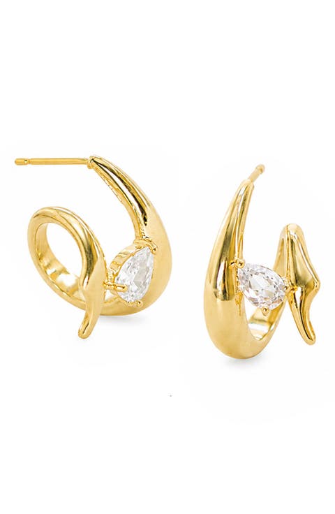 Jeannie Cubic Zirconia Huggie Earrings