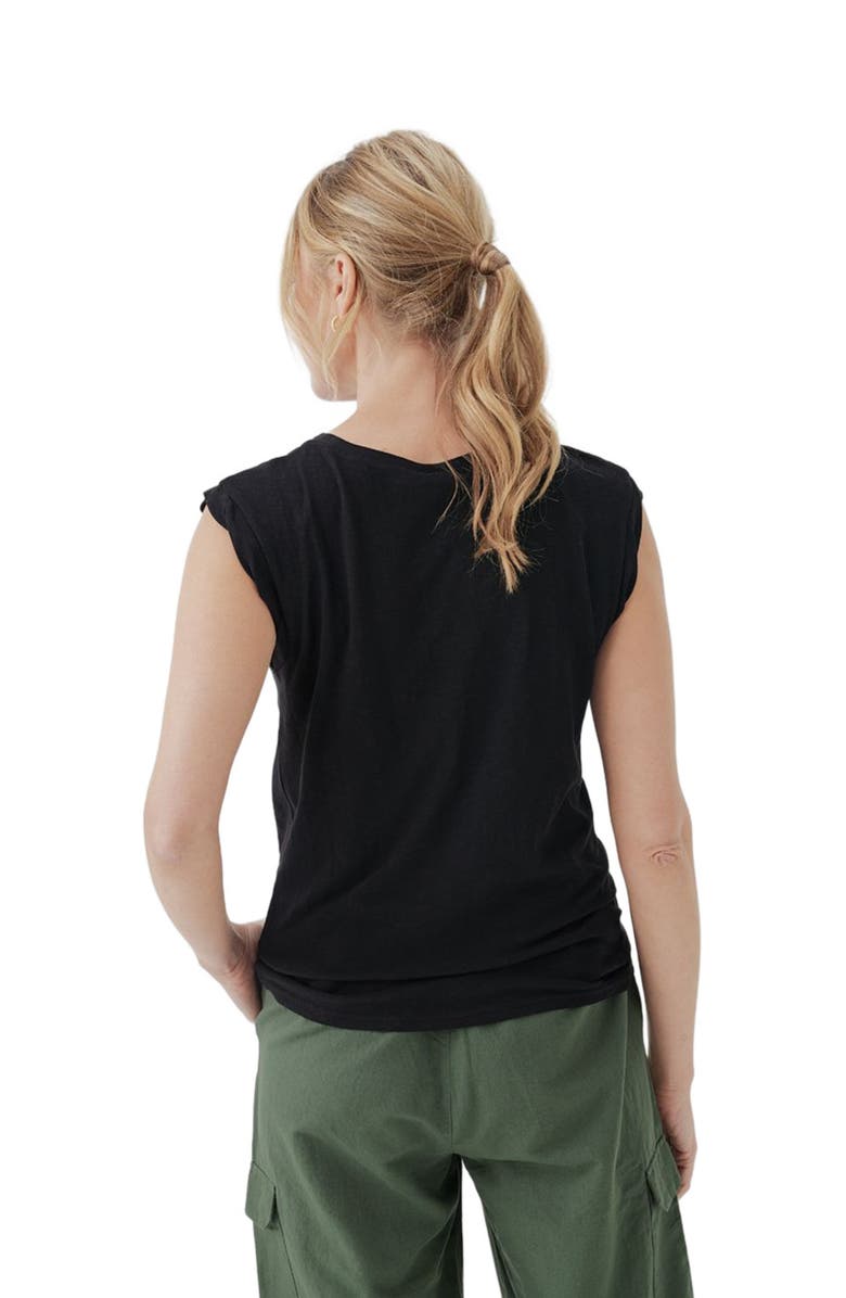 Pact Organic Featherweight Slub Muscle Tee, Alternate, color, Black