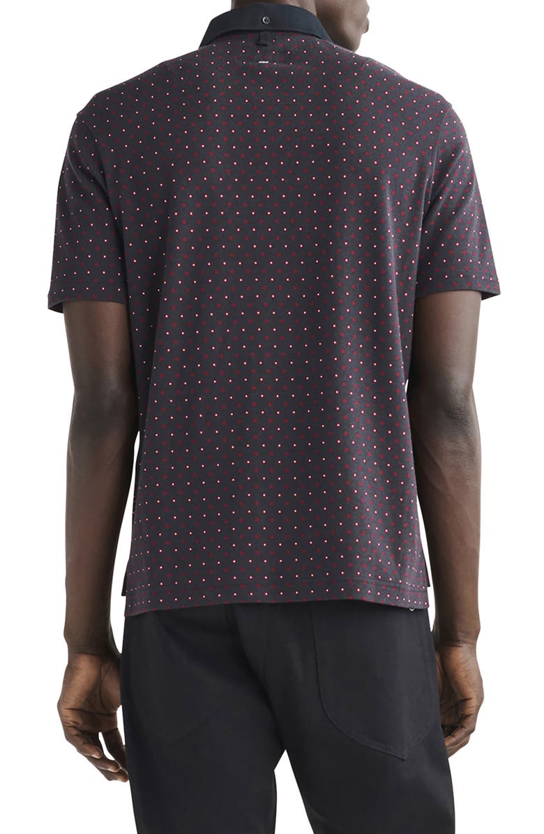rag & bone Geometric Print Polo, Alternate, color, 