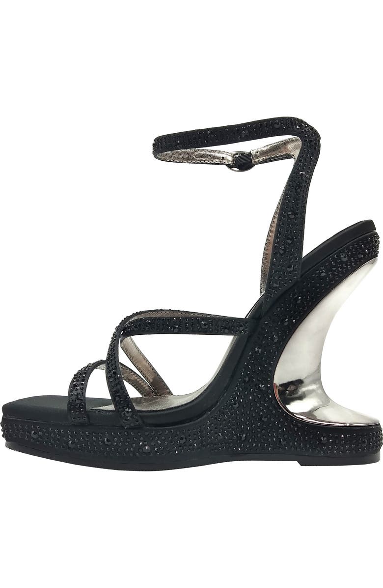 LADY COUTURE Rhinestone Wedge Sandal, Alternate, color,