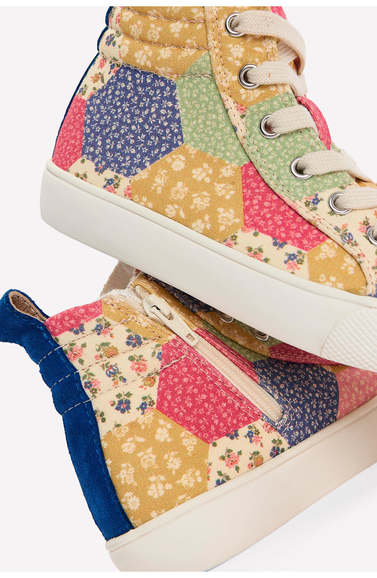 Kids' Patchwork High Top Sneaker, Alternate, color, PATCHWORK FLORAL
