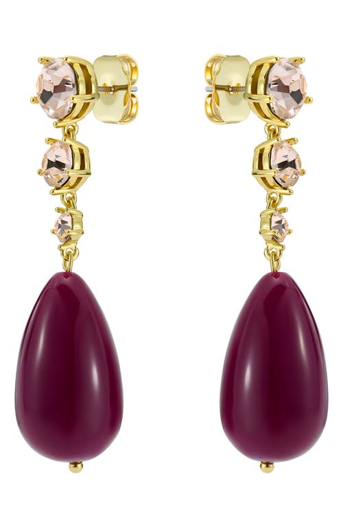 Ted Baker Pearsti Statement Crystal Drop Earrings In Red