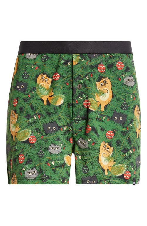 MeUndies Knit Boxers in Meowy Christmas 