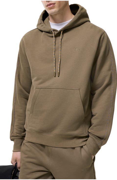 Check Piping Cotton Hoodie