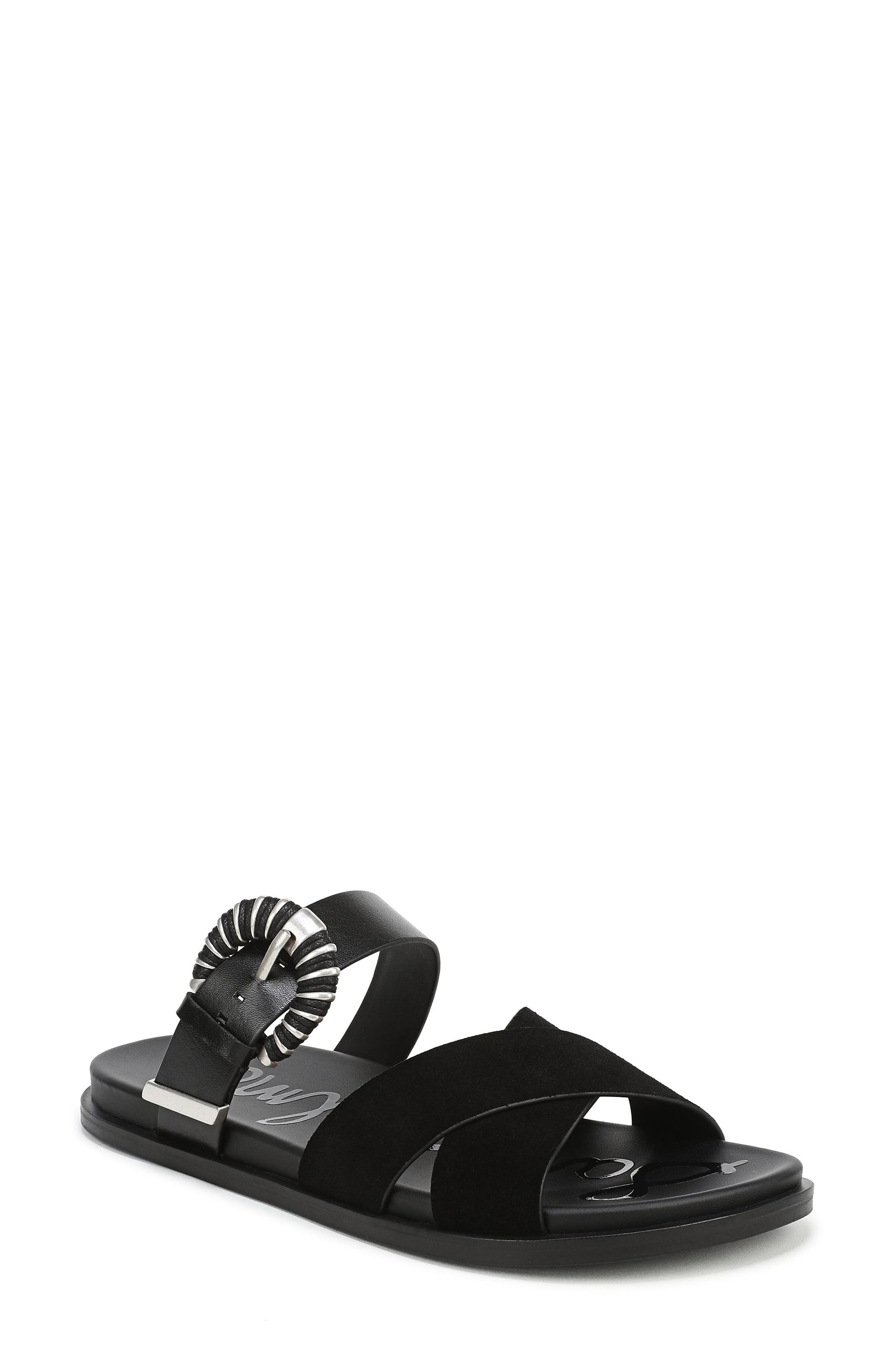 Sam Edelman Lucy Buckle Strap Sandal, Main, color, Black