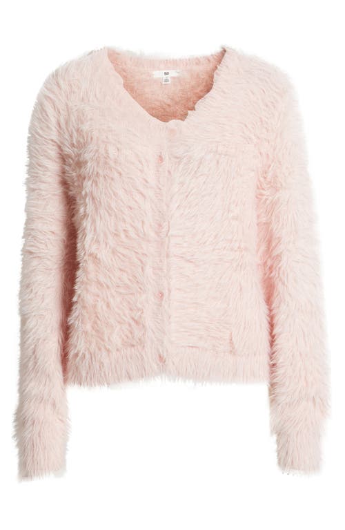 Bp. Sparkle Fuzzy Cardigan In Pink