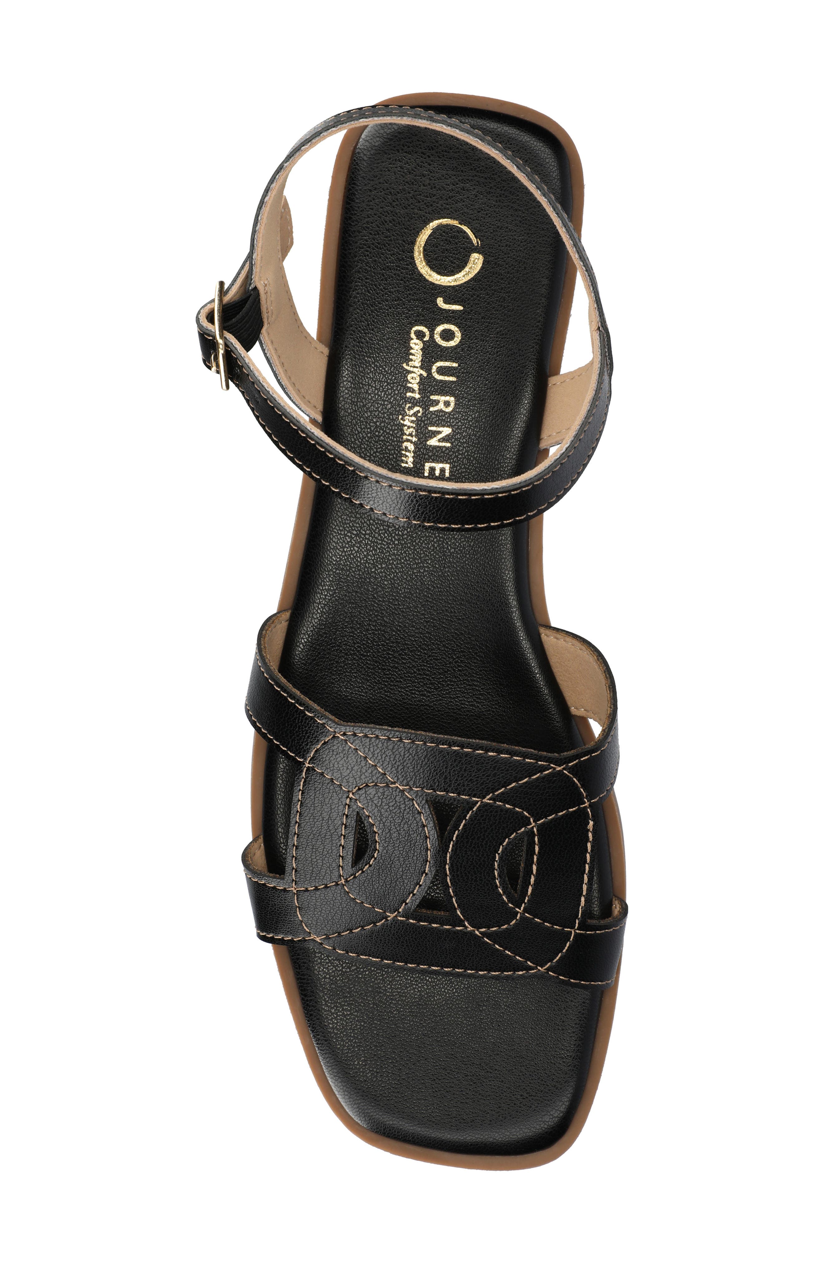 Journee Collection Bridey Sandal, Alternate, color, Black