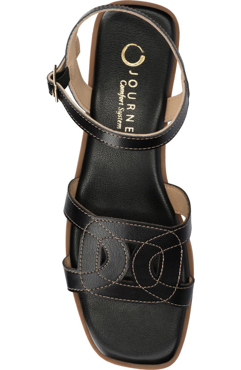 Journee Collection Bridey Sandal, Alternate, color, Black