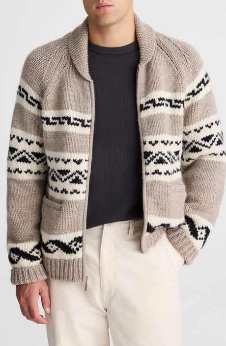 Madewell Fair Isle Zip Up Wool Cardigan