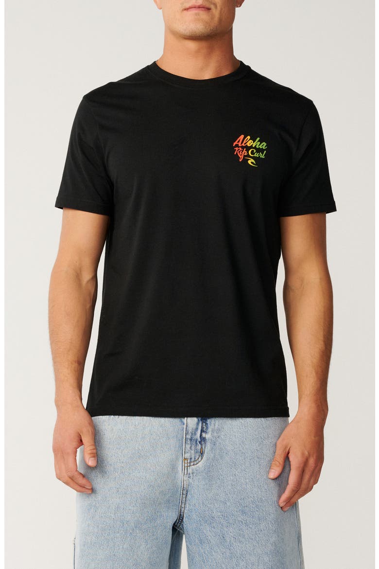 Hawaii Hula Cotton Graphic T-Shirt, Main, color, BLACK