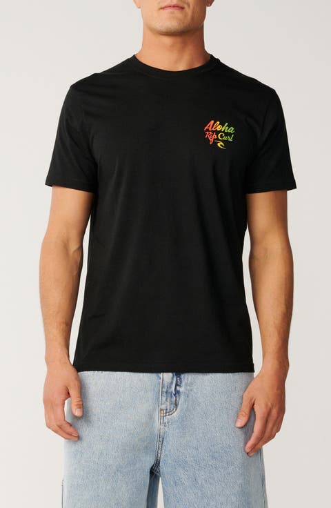 Hawaii Hula Cotton Graphic T-Shirt