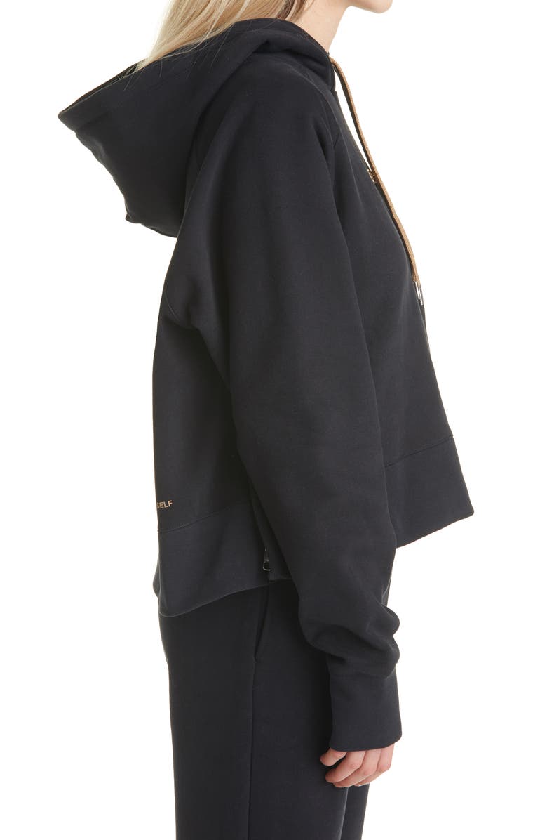 BOSS Elisa Active Oversize Logo Hoodie, Alternate, color, Black