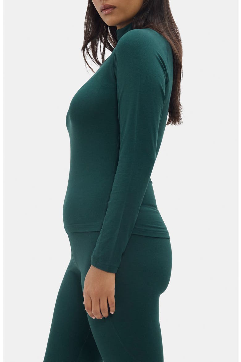 Clare Mock Neck Base Layer Top, Alternate, color, ALPINE