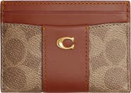 COACH Essential Signature Canvas & Leather Card Case