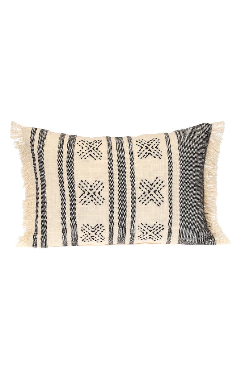 PARKLAND COLLECTION Geometric Lumbar Accent Pillow, Main, color, Beige