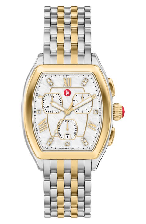 Releve Diamond Two-Tone Bracelet Watch, 45mm - 0.04ct.