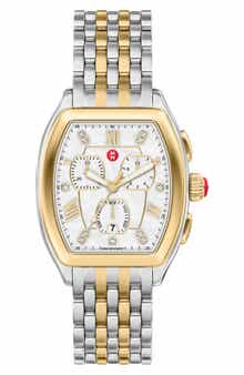 MICHELE Releve Diamond Two-Tone Bracelet Watch, 45mm - 0.04ct.